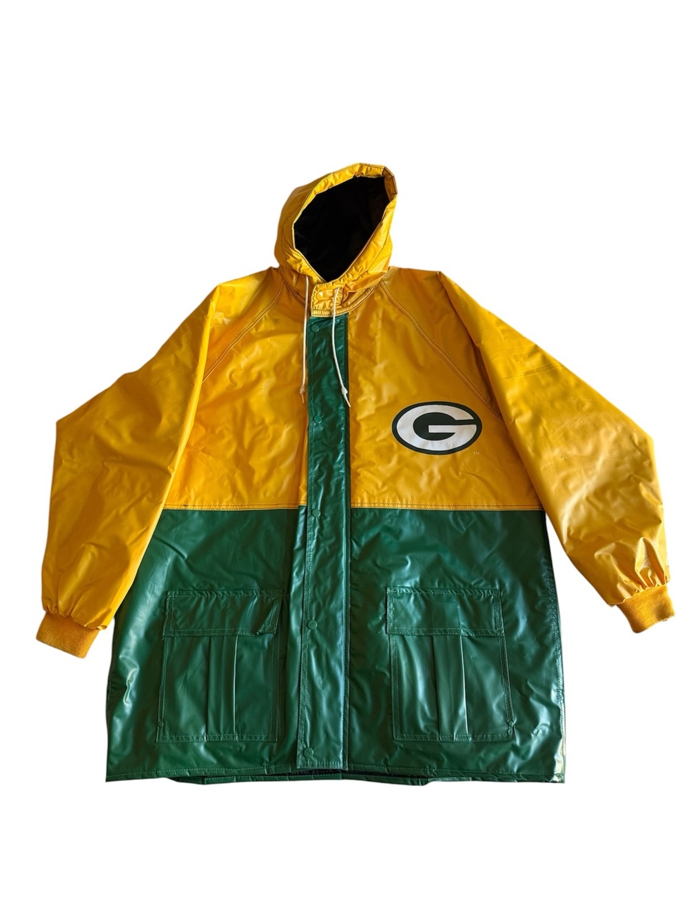 Green Bay Packer Game Day Rain Jacket Mens Size XXL Polyvinyl
